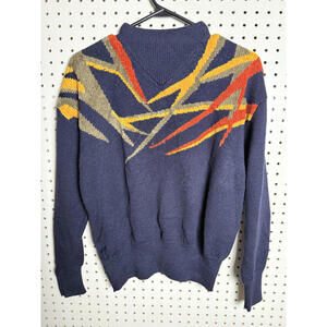 Vintage Colourful Abstract Pattern sweater Size L